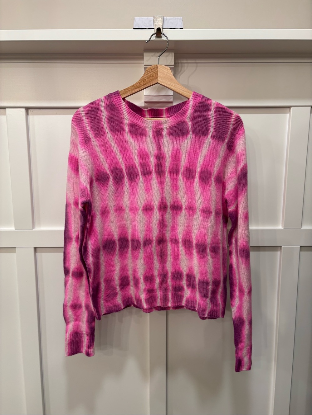 NWT Aqua Cashmere Pink Tie-Dye Sweater - Size Small
